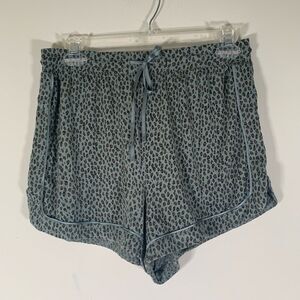 Gap Body Sleep Shorts Women’s XS Green Cheetah Print Soft High Rise